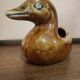 Vintage glazed ceramic duck catchall