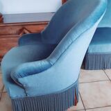 Paire de fauteuils crapaud et prince