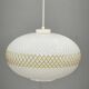 Czechoslovak Opaline Glass and Gold Pendant Light, 1970s