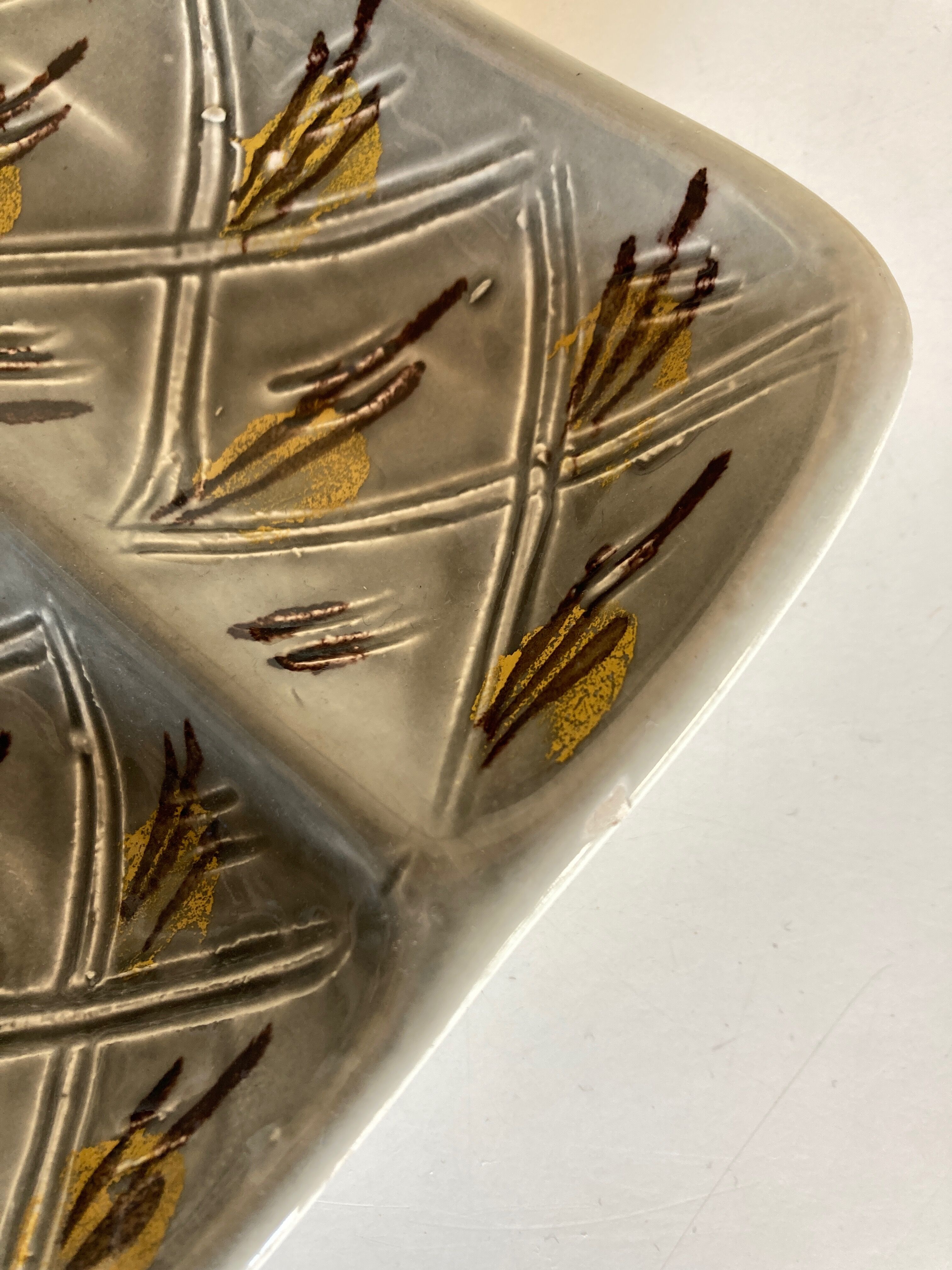 Italian ceramic empty pocket Tasca sgraffito 1960