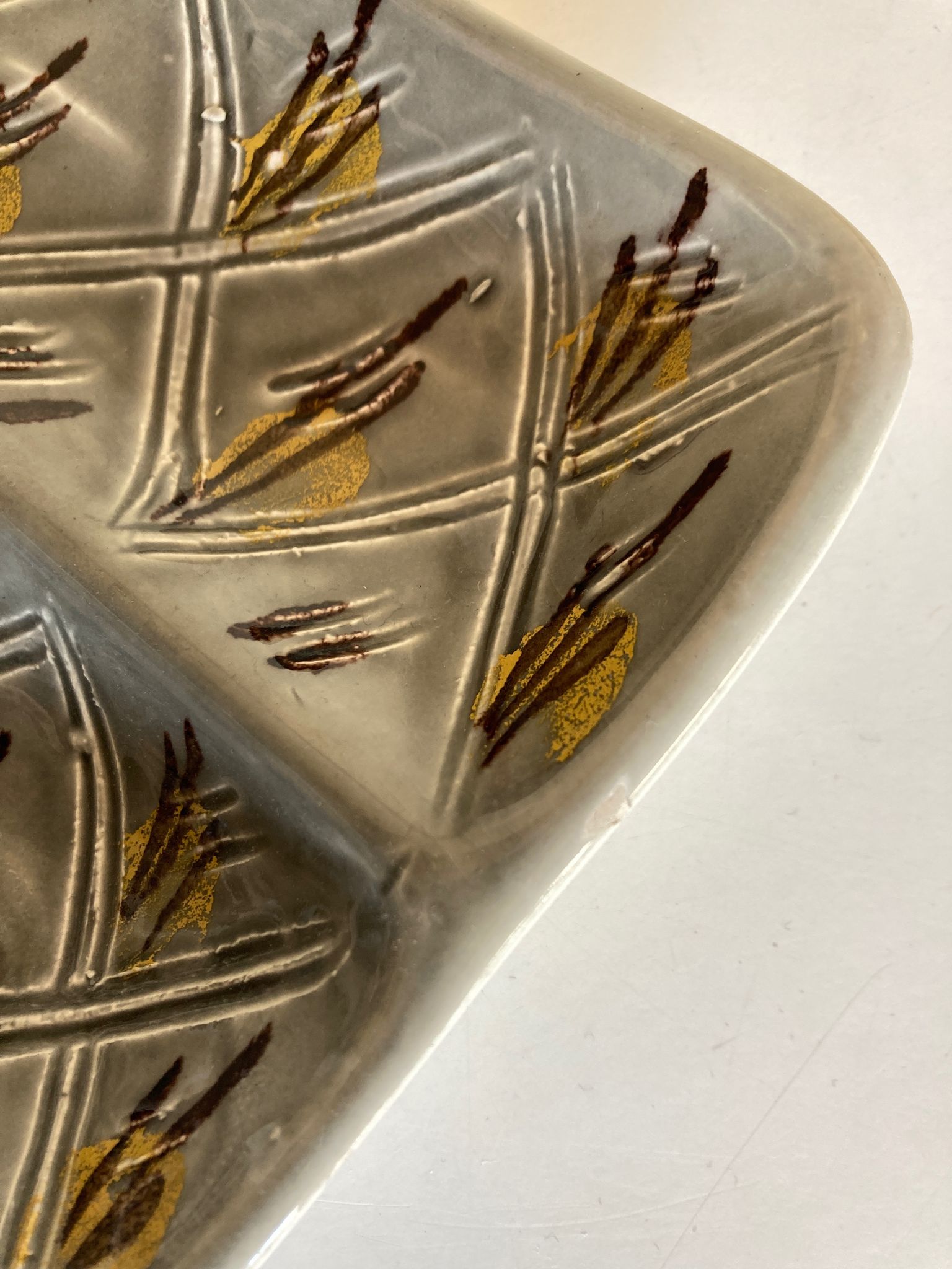 Céramique italienne vide poche Tasca sgraffito 1960
