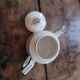 Art Deco teapot in white porcelain and platinum