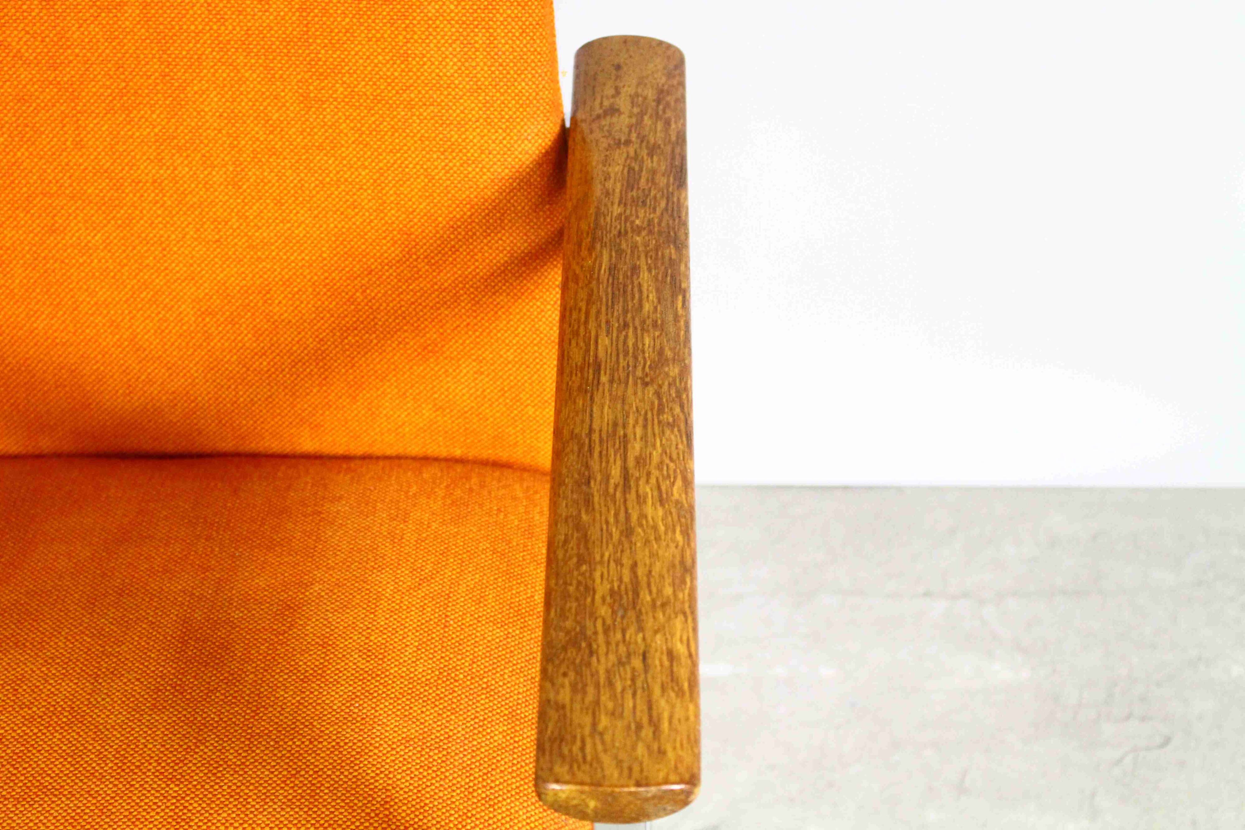 Danish orange chair by Sigvard Bernadotte for France & Søn 1970s