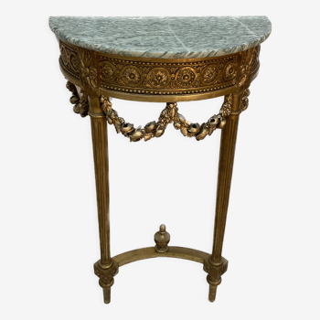 Console dorée style Louis XVI