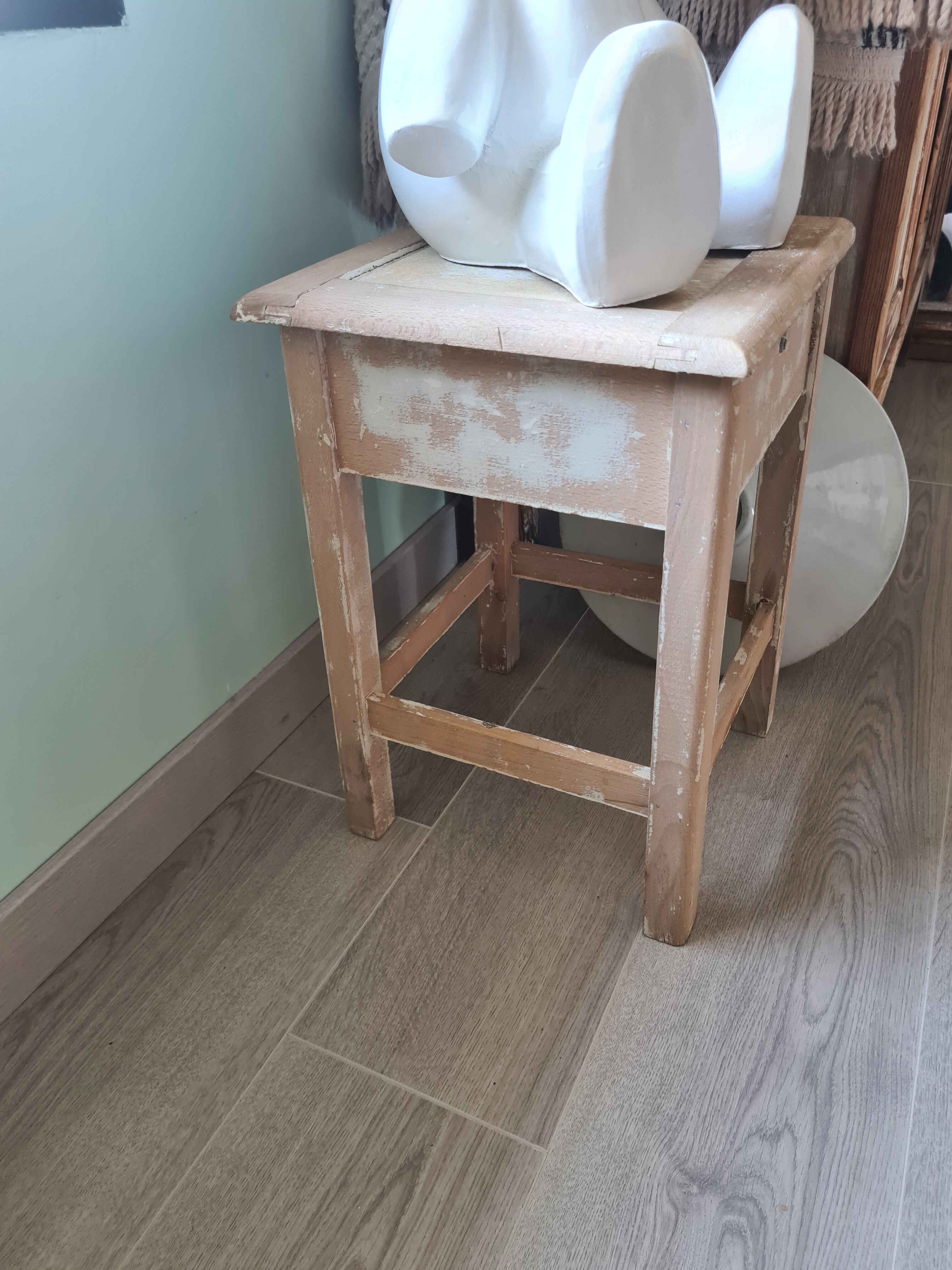 Vintage chest stool shabby chic style