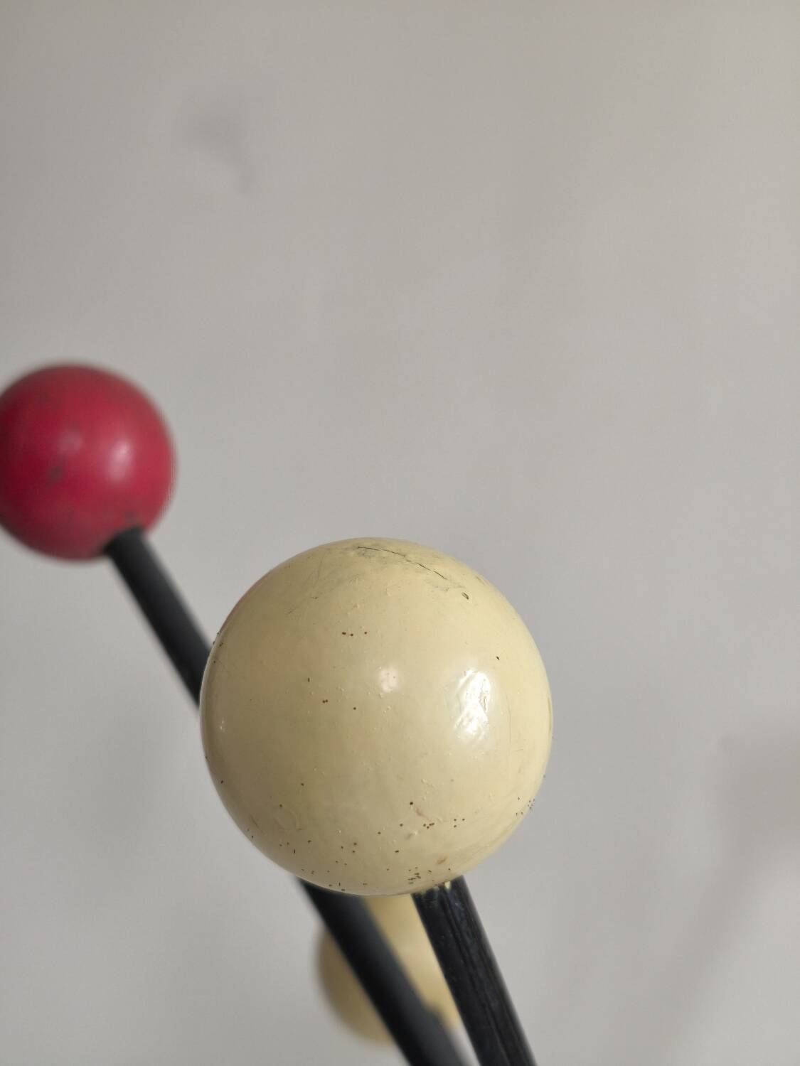 Vintage metal and wood coat rack