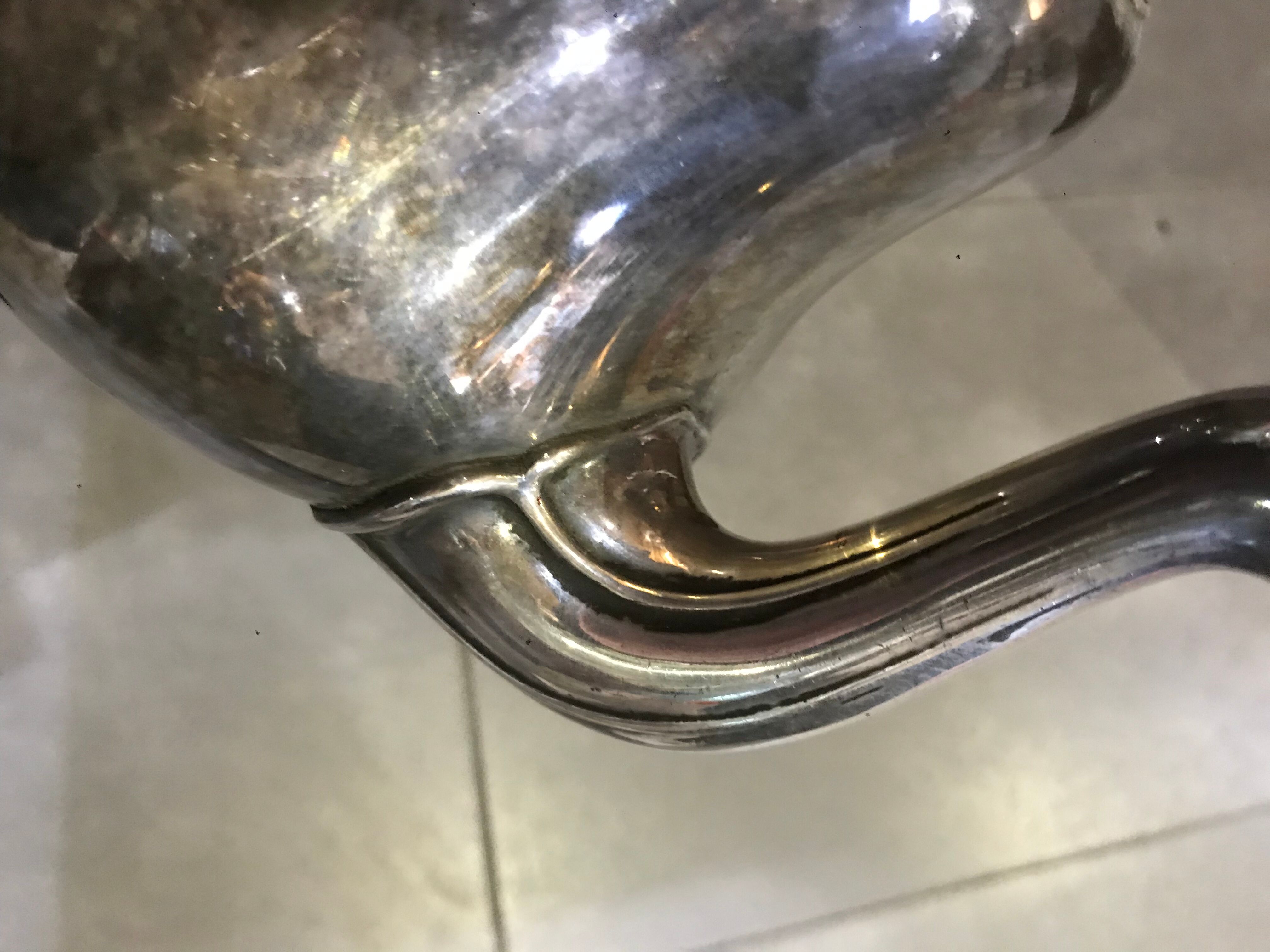 Christofle silver metal teapot