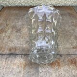 Vase en verre moulé made in Tchécoslovaquie années 70 vintage