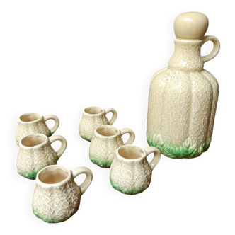 Vintage barbotine liqueur service