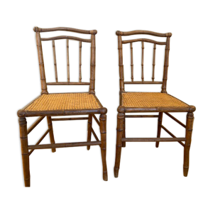 Paire de chaises vintage - bois clair