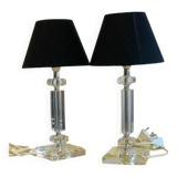 Paire de lampes cristal