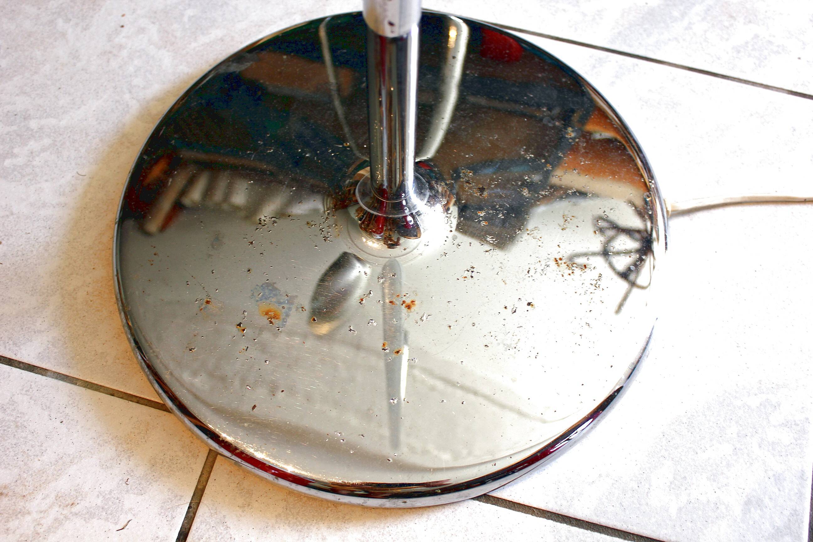 Vintage chrome eyeball floor lamp from the 70s