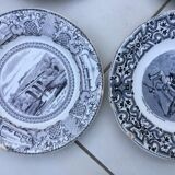 Old Gien earthenware plates
