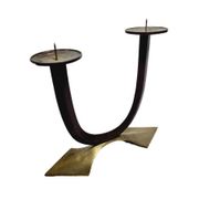 Art Deco style 2-armed candleholder, Germany, 1950s