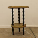 Art deco wood and brass side table 1930s