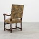Antique armchair in walnut with tapestry upholstery, UK 17th century
