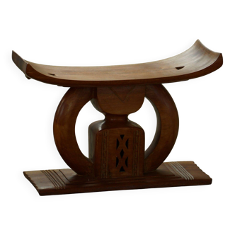 Ashanti stool from West Africa, carved from hardwood, 20th century.