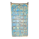 Old door in blue wood