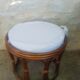 Rattan pouf with cushion