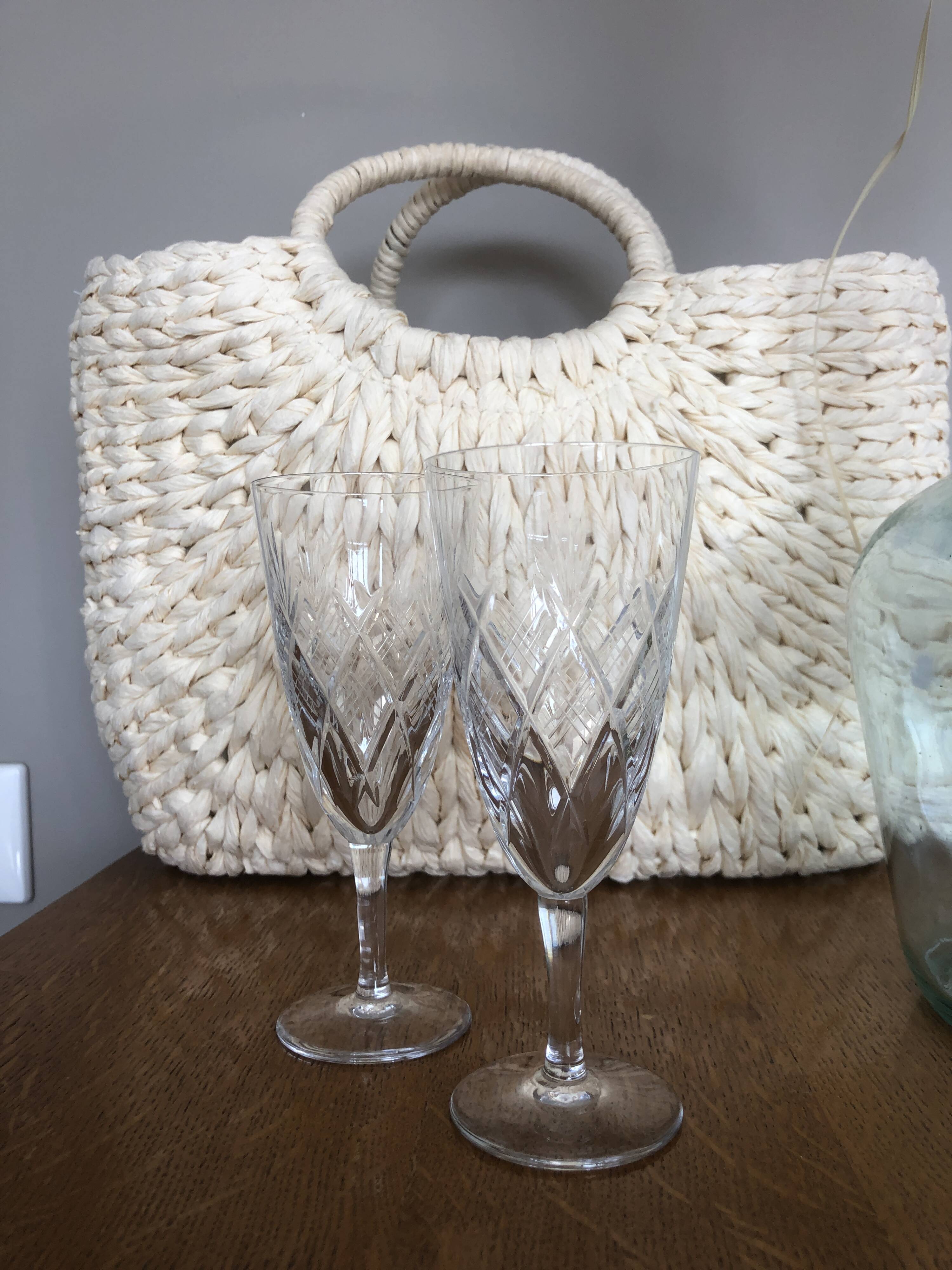 Bayel crystal champagne flutes