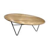 Table basse “ORB” Ethnicraft chêne massif et acier