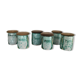 6 vallauris ceramic pots