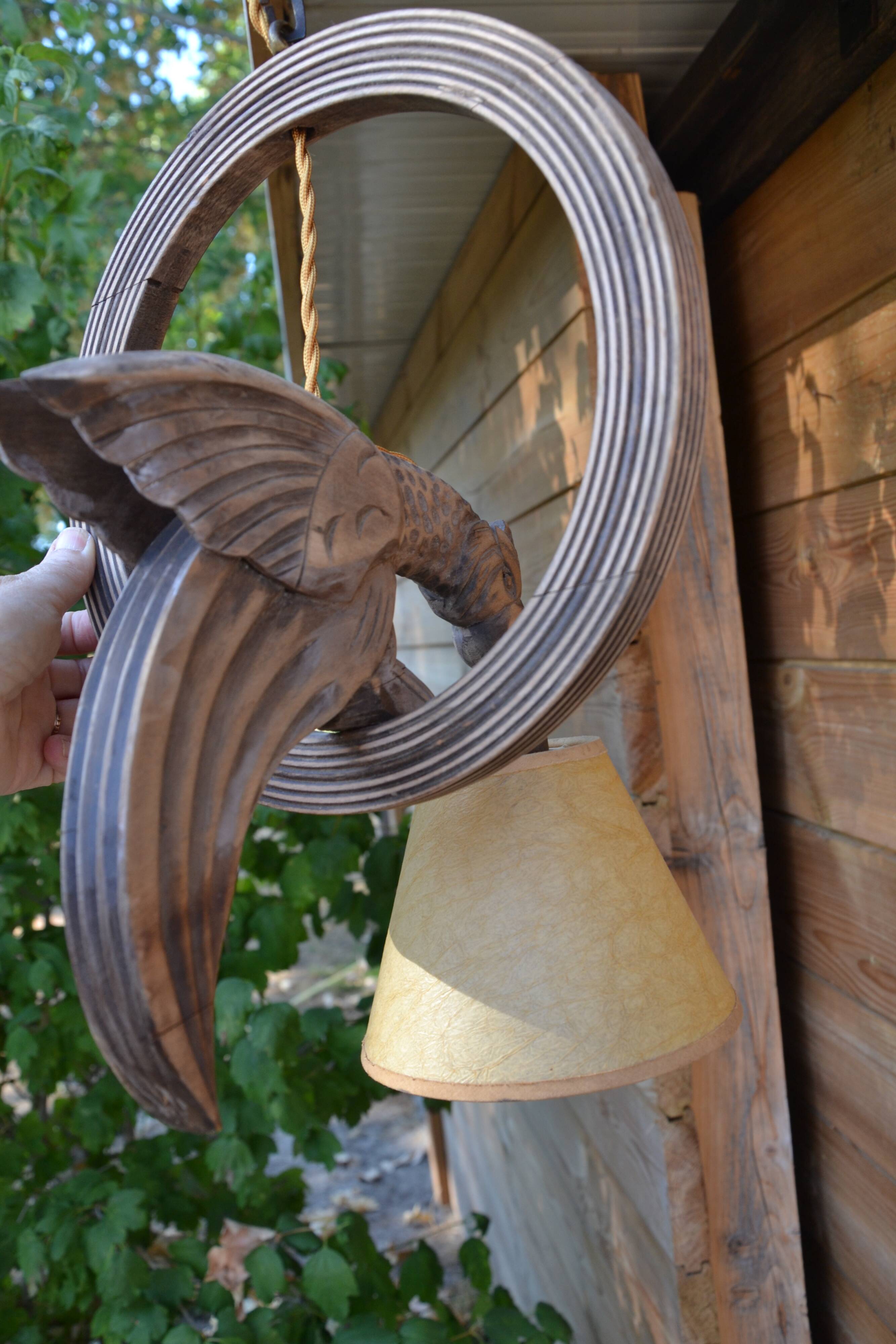 Suspension en bois "oiseau" de la Forêt Noire