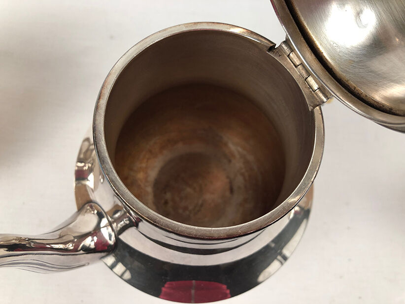 Silver metal coffee service