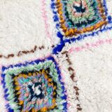 Berber carpet Azilal ecru with colorful graphic patterns 250x155m