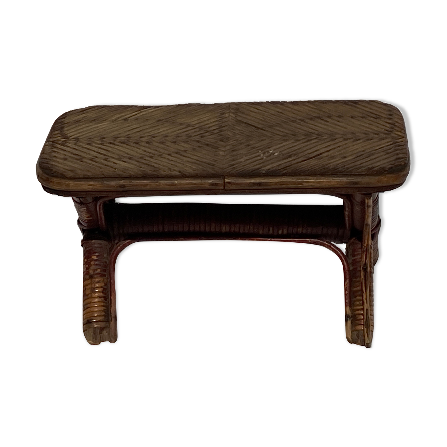 Rattan wicker bamboo hocker or foot stool