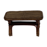 Rattan wicker bamboo hocker or foot stool