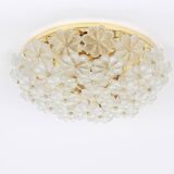 Large flower ceiling light in Murano glass, Ernst Palme, Germany, 1970s