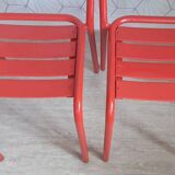 Lot de 4 chaises tolix t1 par xavier pauchard, vintage 1960.