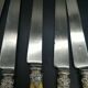 Series of 6 fruit knives blade silver punch Old man handle bone