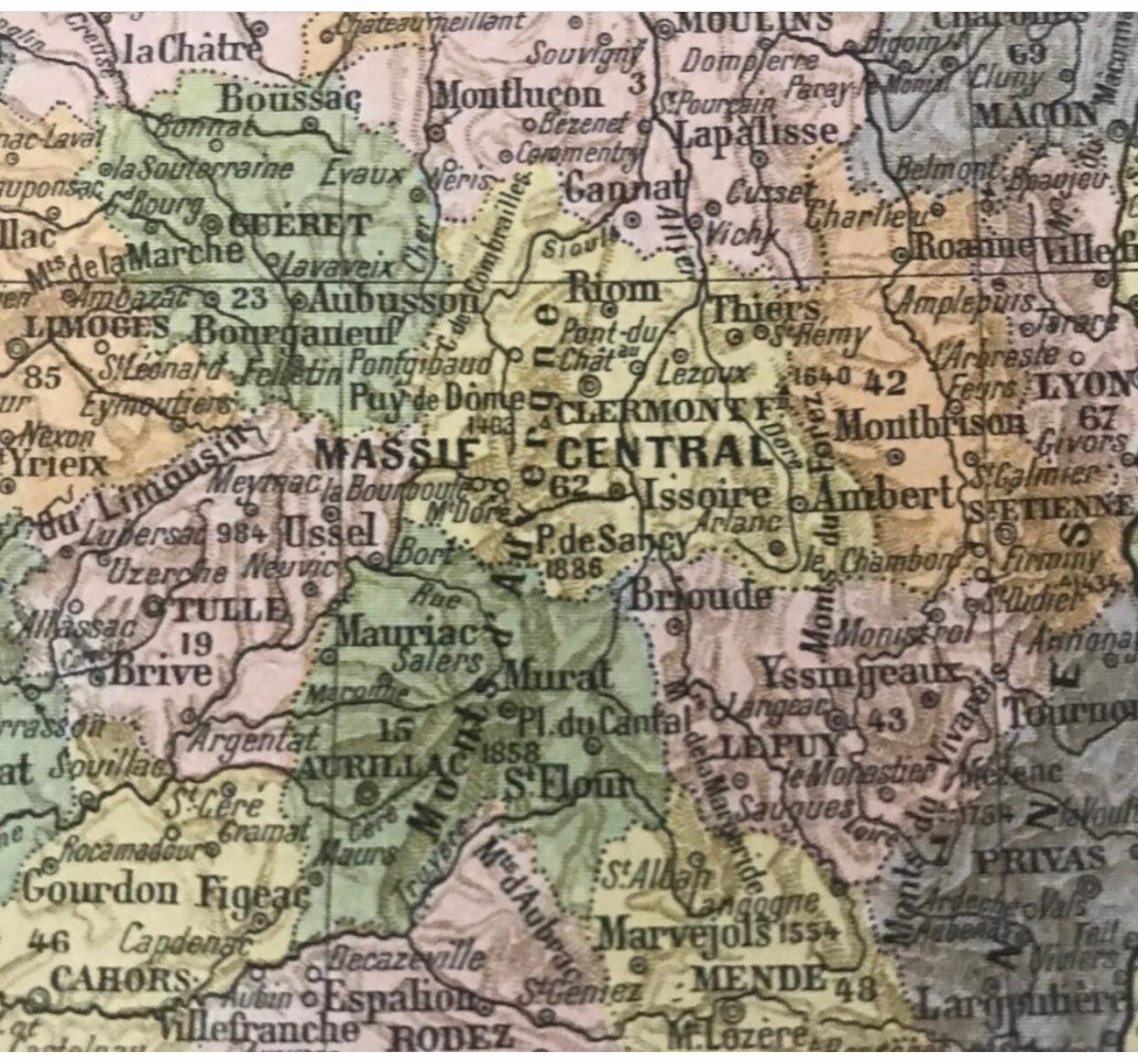 Carte de France vintage