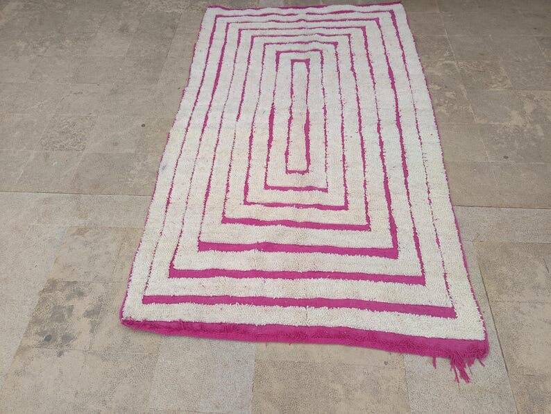 Handmade natural wool rug size 150/350 cm