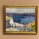 Original Swedish Oil on Canvas – “Coastal Landscape” by Arthur Y. Nilsson – Signed – Vintage & Framed