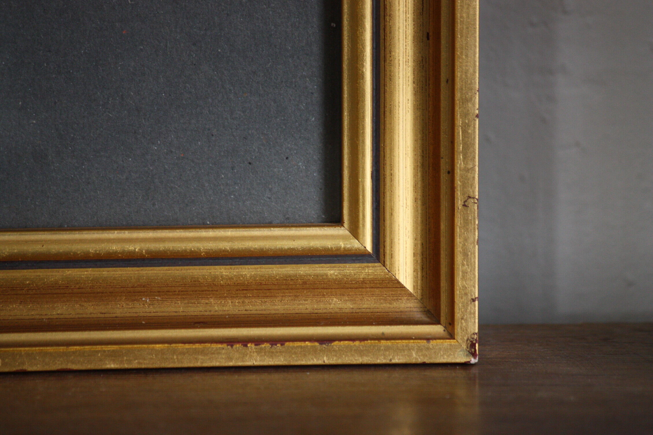 Gilded wood glazed photo frame