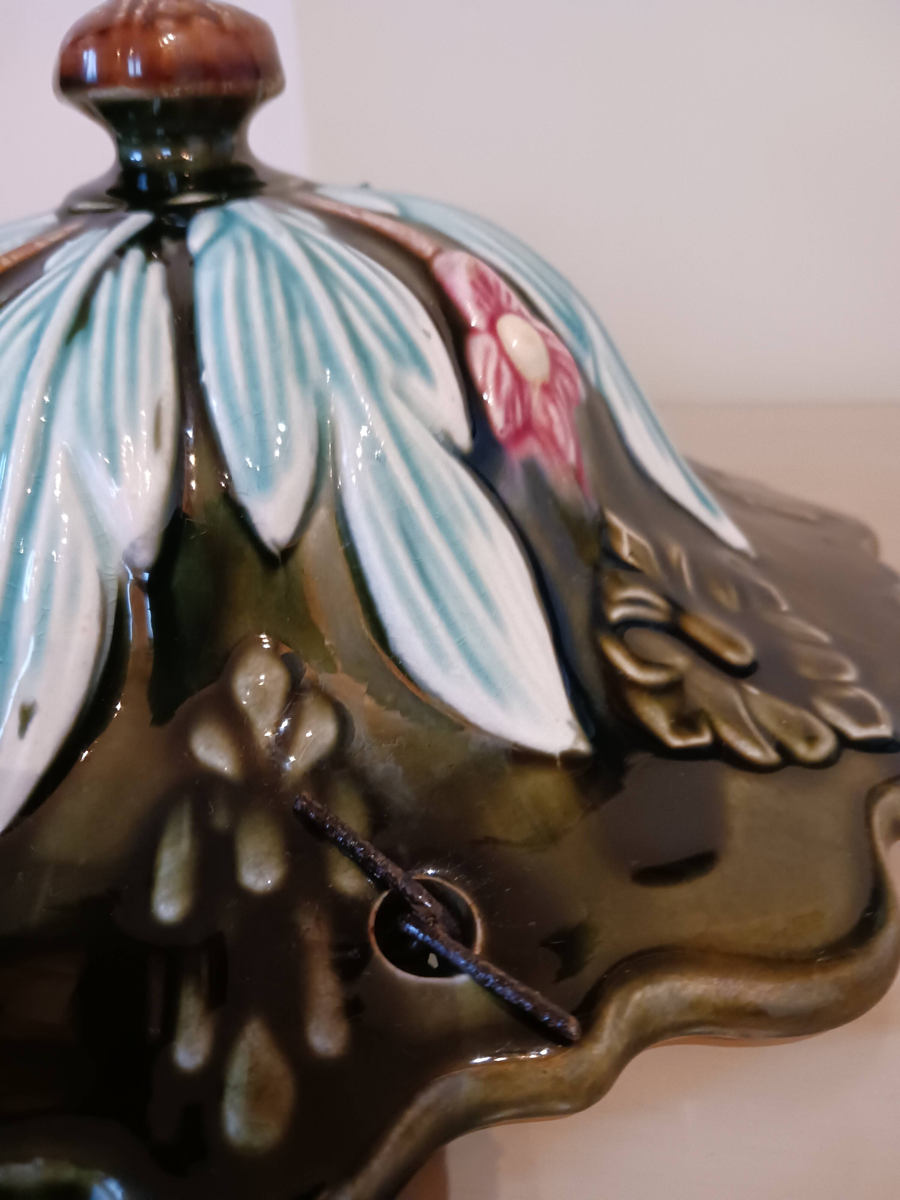 Suspended planter in slipware