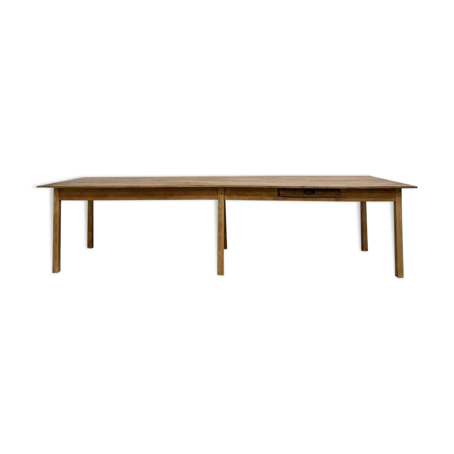 XXL table with 6 legs in solid pine and rubberwood