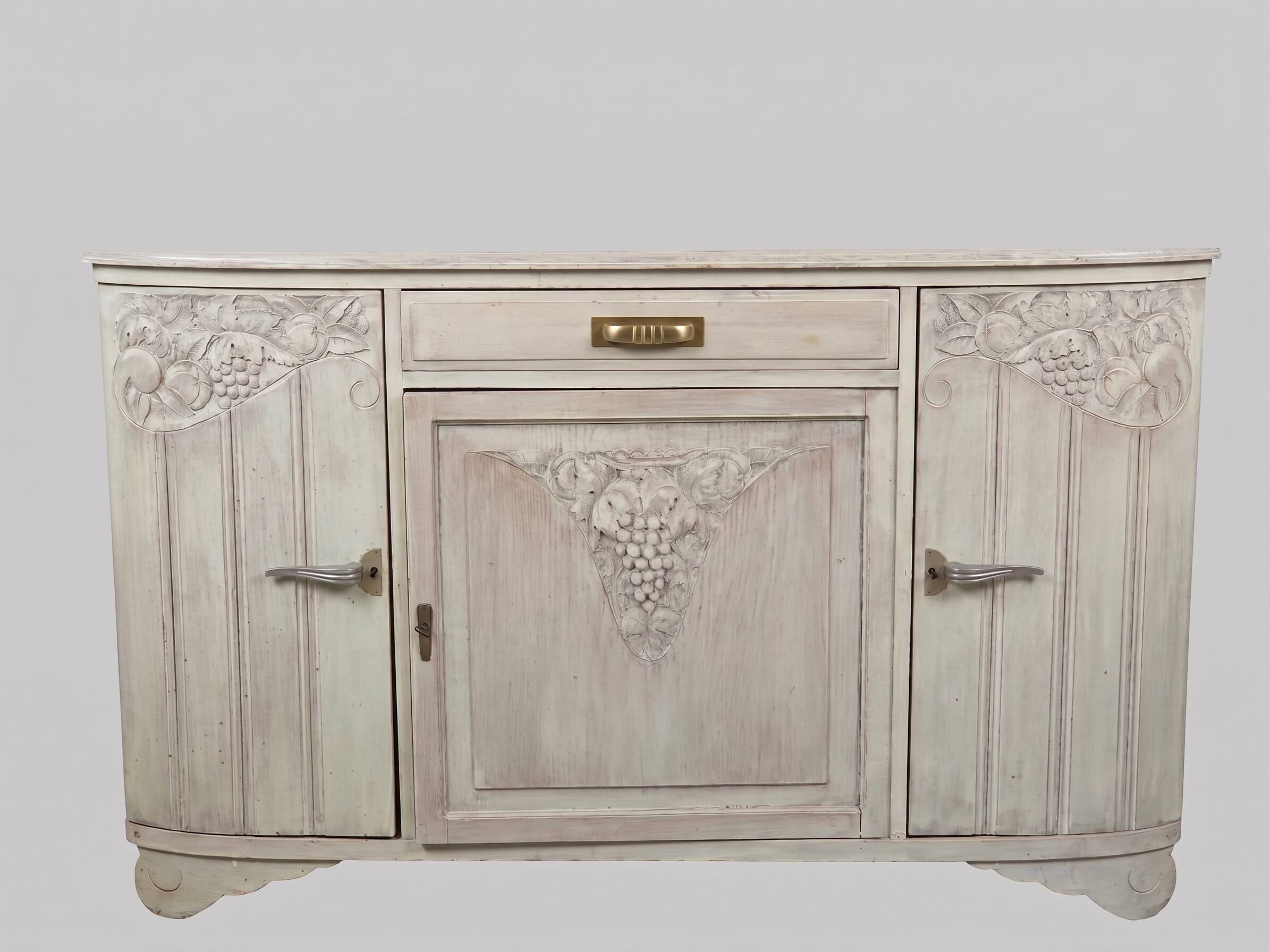 Art Deco buffet in patinated wood