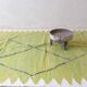 Lime green Kilim rug - 307 x 196 cm