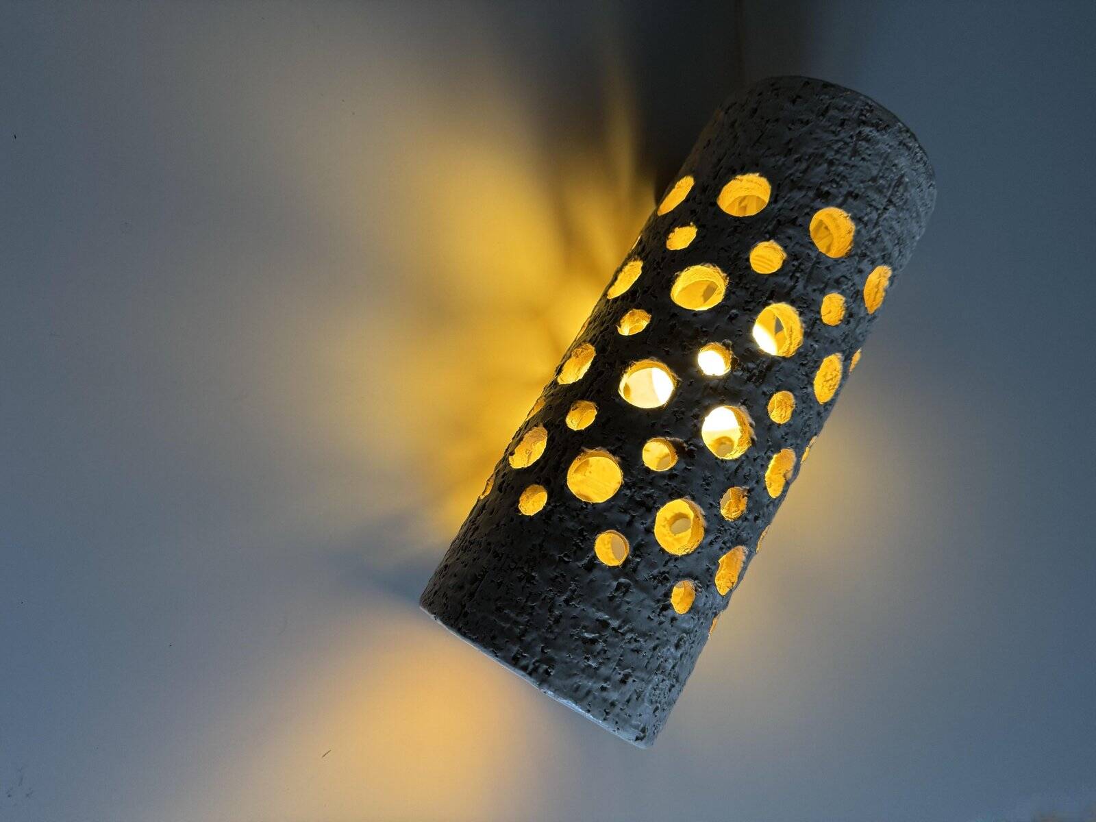 Danish chamotte wall sconce, 1960s