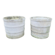 Pair of large fiber cement planters