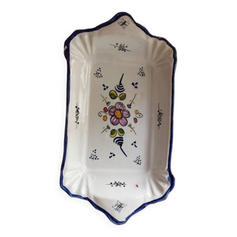 Rectangular wall dish. hand painted iberian ceramic decoration. earthenware