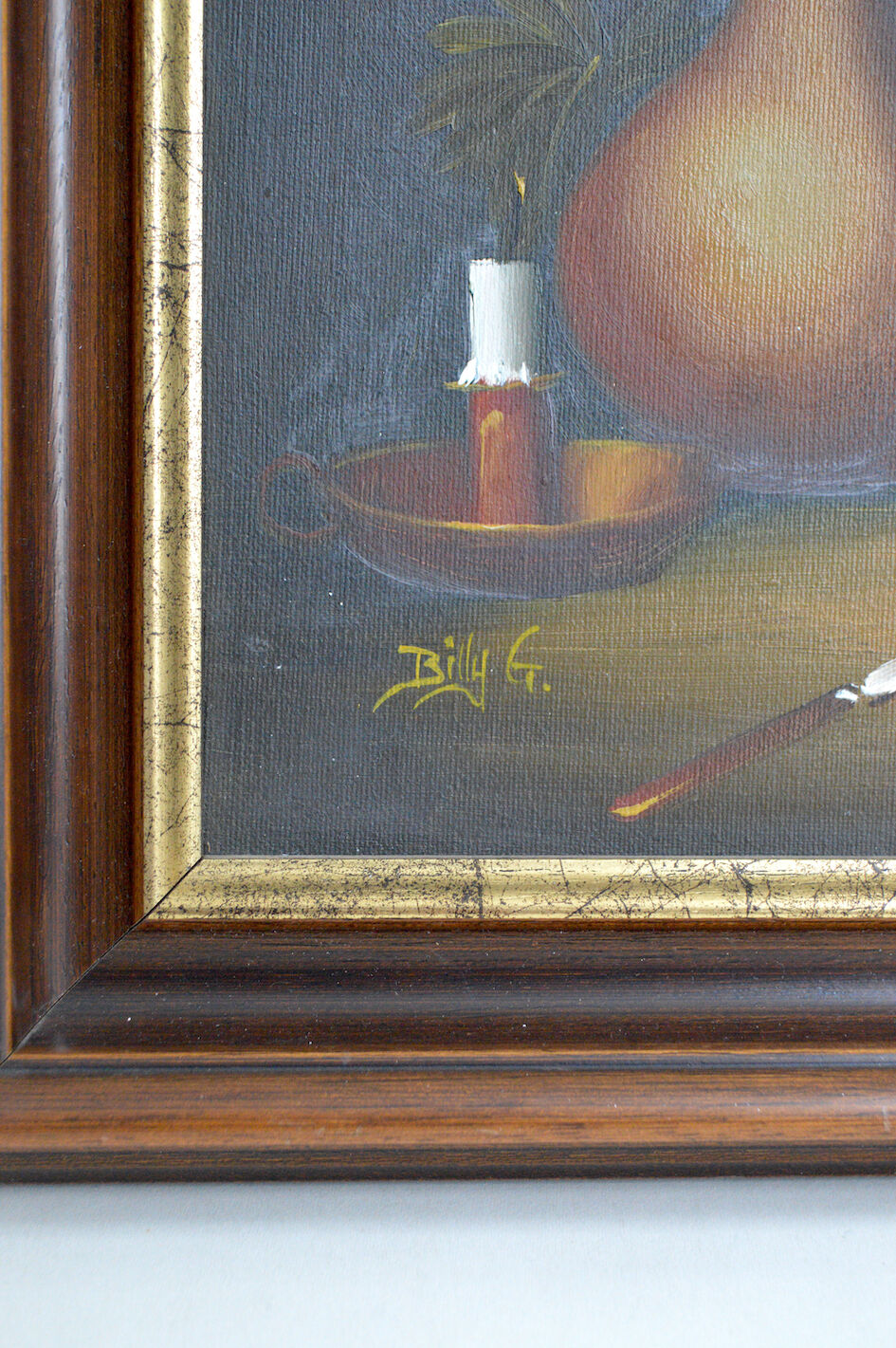 Oil on canvas still life signed