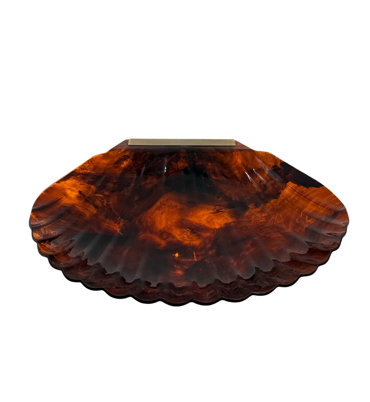 Hollywood regency shell shaped centerpiece, Italy 1970s