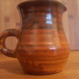 Ceramic milk pot creamer with orange glaze