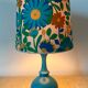 Lampe vintage fleurs années 70
