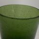 Carafe et 6 verres en verre vert bullé